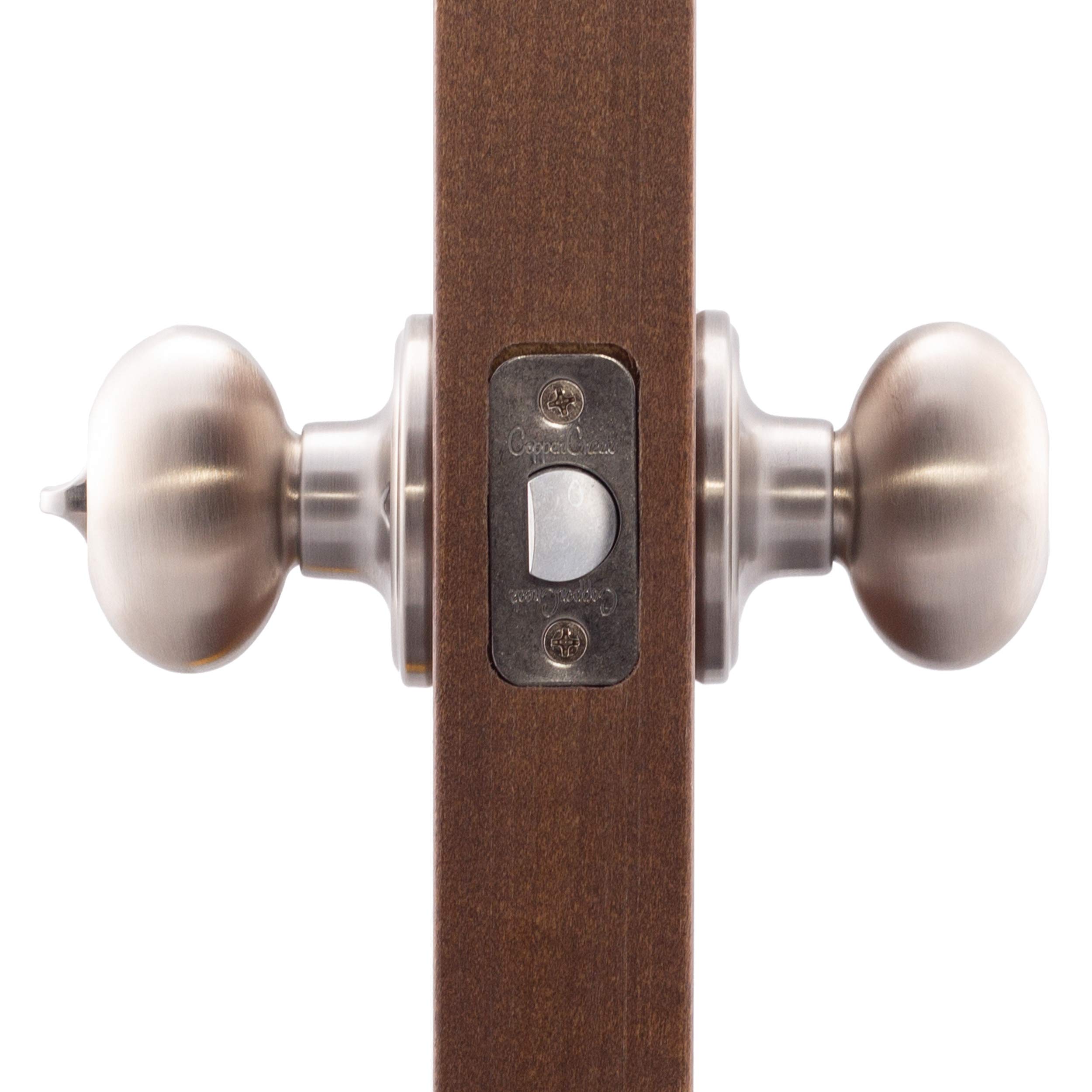 Satin Stainless Steel Egg Door Knob - Privacy Function -5