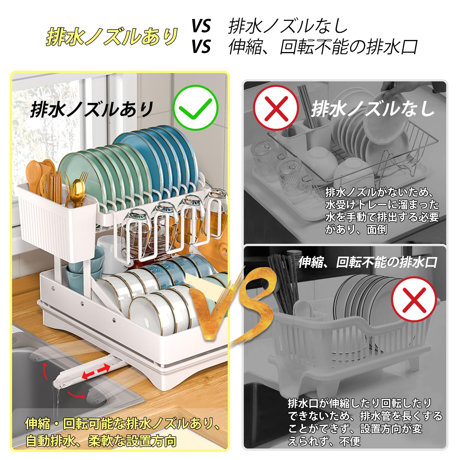 Amazon｜ママ倉 食器 水切りラック 2段 食器 水切りかご 食器乾燥 皿