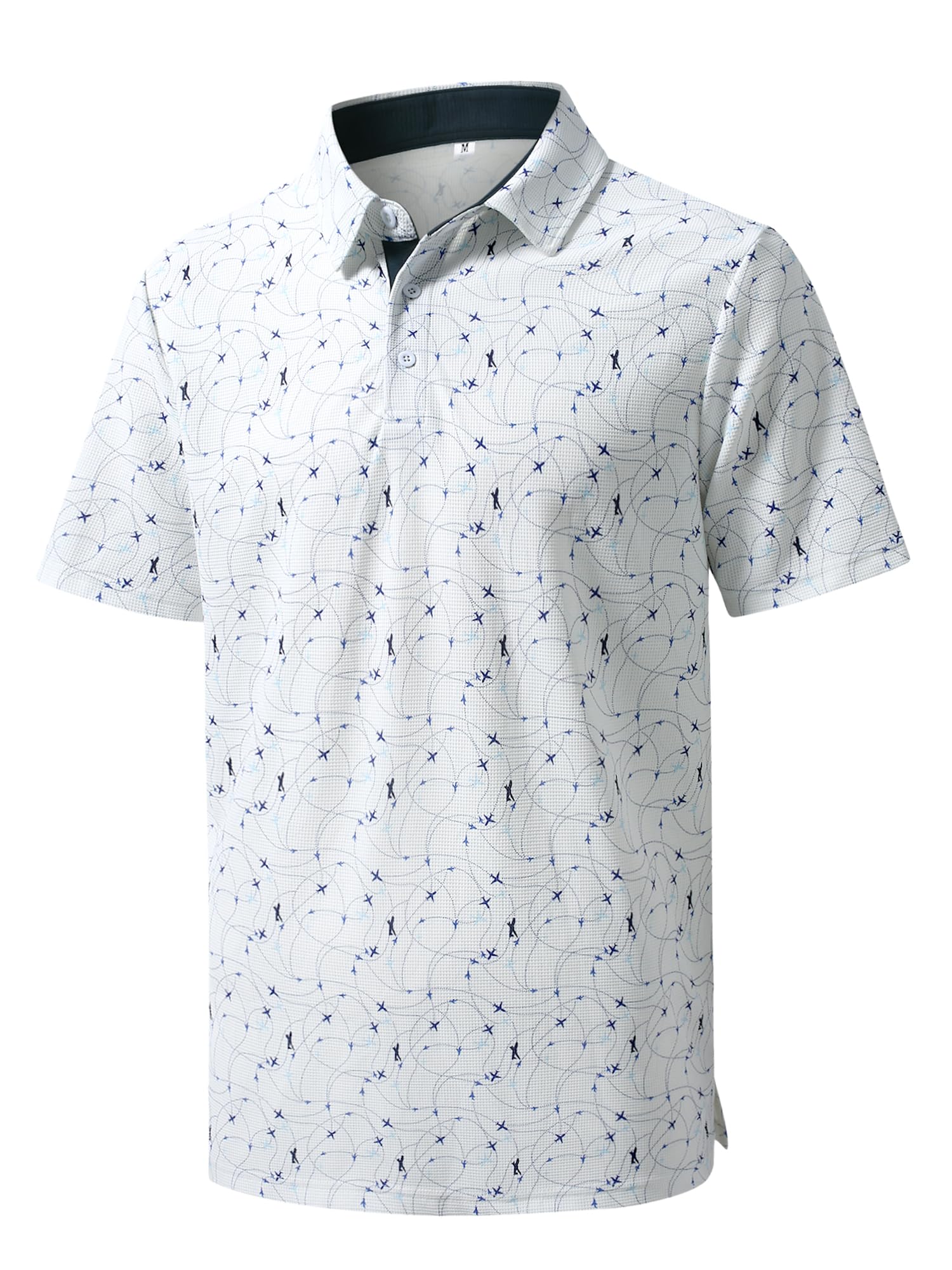 JEMLDL Golf Polo Shirts for Men Dry Fit Summer Short Sleeve Slim Fit Performance Moisture Wicking Casual Collared Polo Shirt — view 7