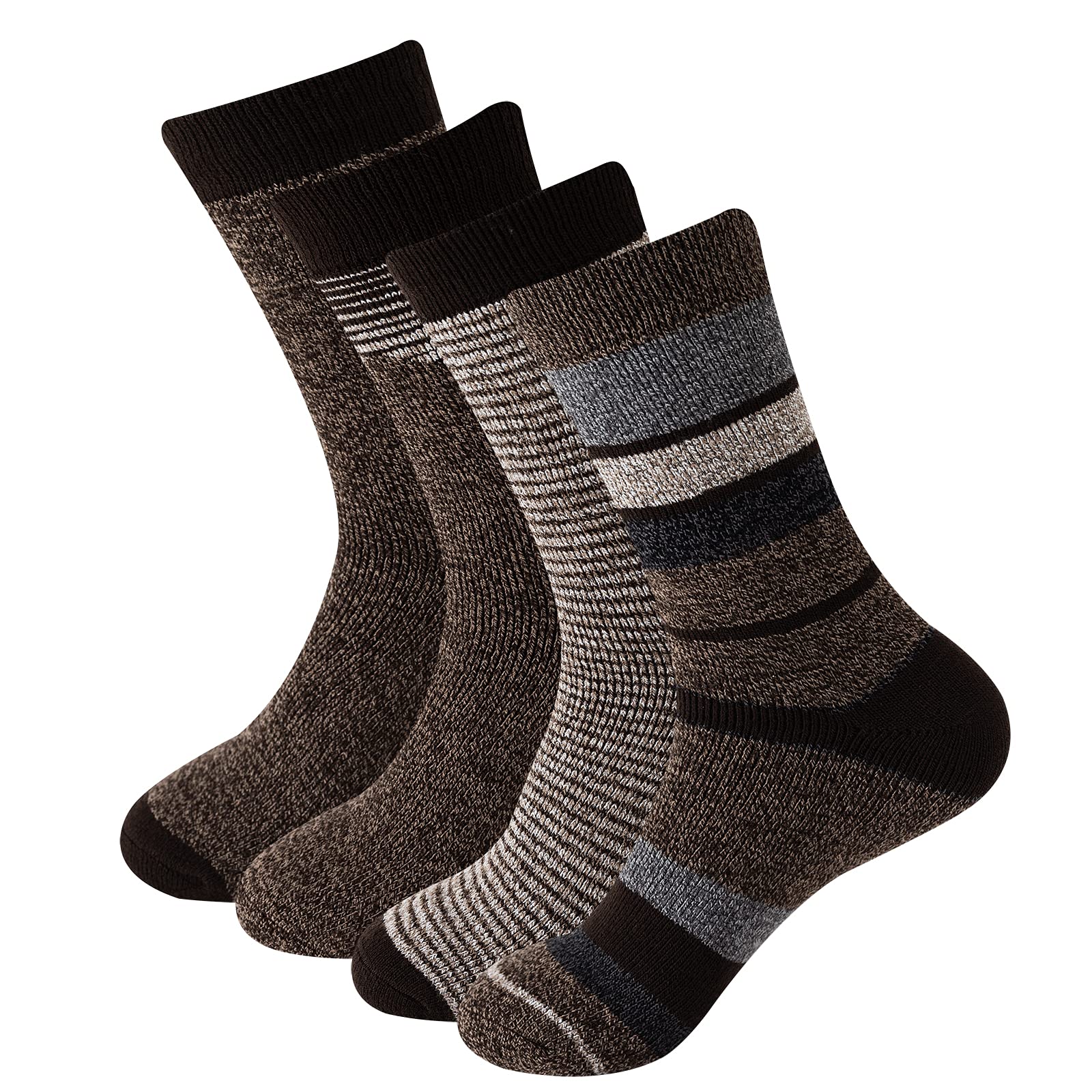 Sock Amazing Stylish Men‘s 4 Pairs Thermal Socks for Winter Extreme Cold Weather Thick Crew Boot Socks