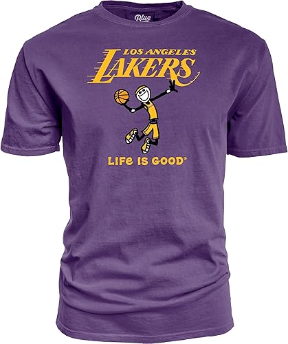 Miniatura 2 de Blue 84 Camiseta con licencia oficial de la NBA Life is Good Ringspun Basketball Jake Team Color