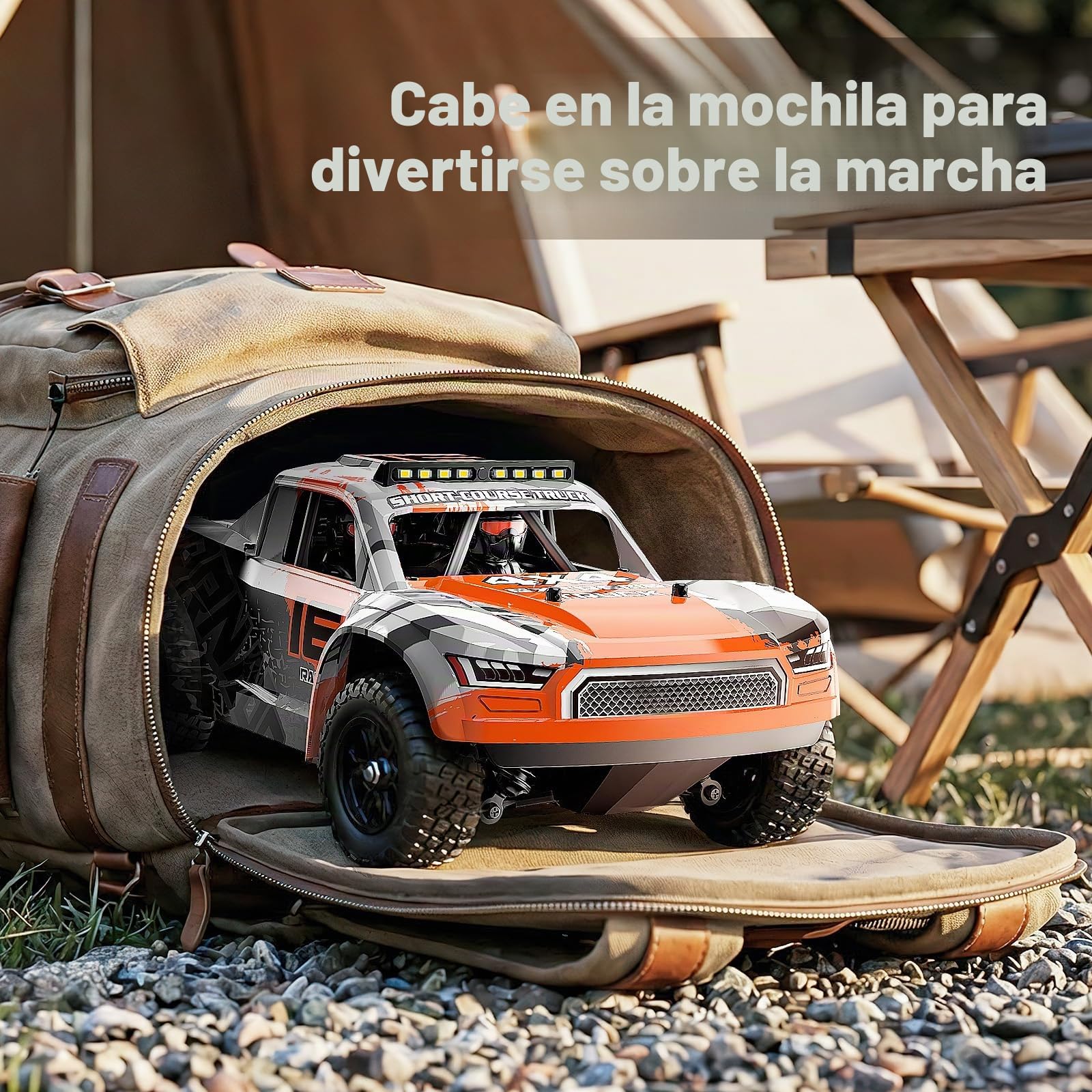 Coche teledirigido 1:16, Coche radiocontrol 4wd para Drift y Tierra 36 km/h, Coche RC 2,4GHz RTR, 2×7,4V 1300mAh baterías, 2 Juegos neumáticos, transmisión metálica, 8+ y Adultos Principiantes
