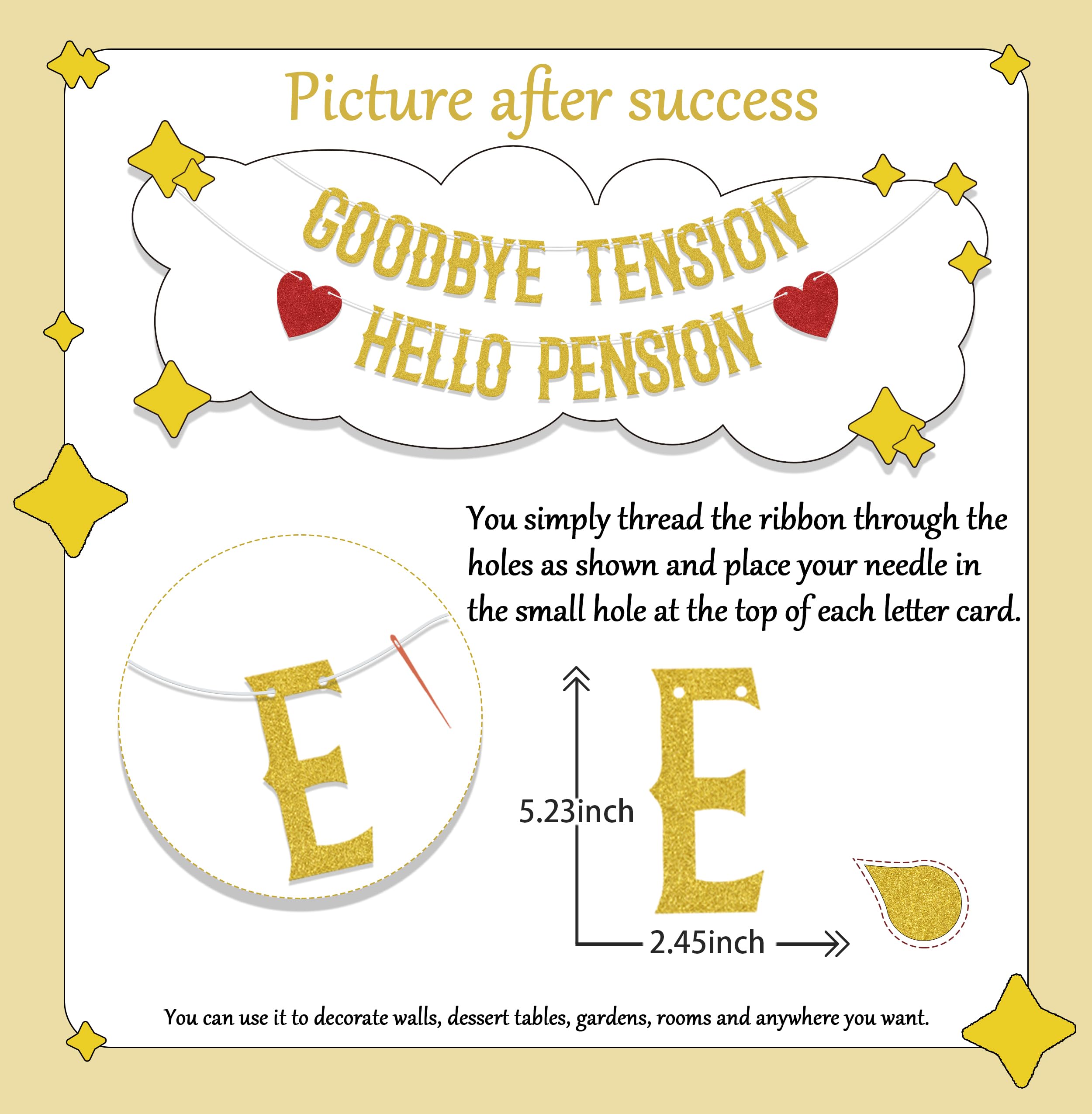 Holy Shit You're Old Banner - Coworkers Leaving Going Away Farewell Party Decoration Gold Glitter - Image 2