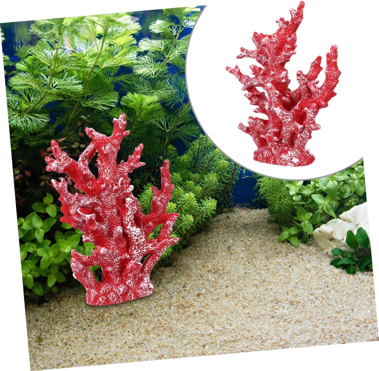 DOITOOL Resin Coral Ornament Mediterranean Style Artificial Coral Decoration for Aquariums Desktop Crafts Decor Material Design