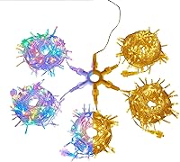 Vista 8 de Lightshare Guirnalda de 300 luces LED de 99 pies, 9 modos, 30 V, enchufable, con control remoto, para el hogar, jardín, patio, Navidad, boda