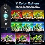 AQQA LED Aquarium Light 30W for 18-24 Inch Fish Tank, 24/7 Mode&DIY Mode Full Spectrum Fish Tank Light, IP68 Waterproof High Lumen Aquarium Plant Light, Adjustable Brightness/Timer, Memory Function