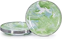 Vista 31 de Golden Rabbit Enamelware Appetizer Plates, 6 inch, Sea Glass, Set of 4