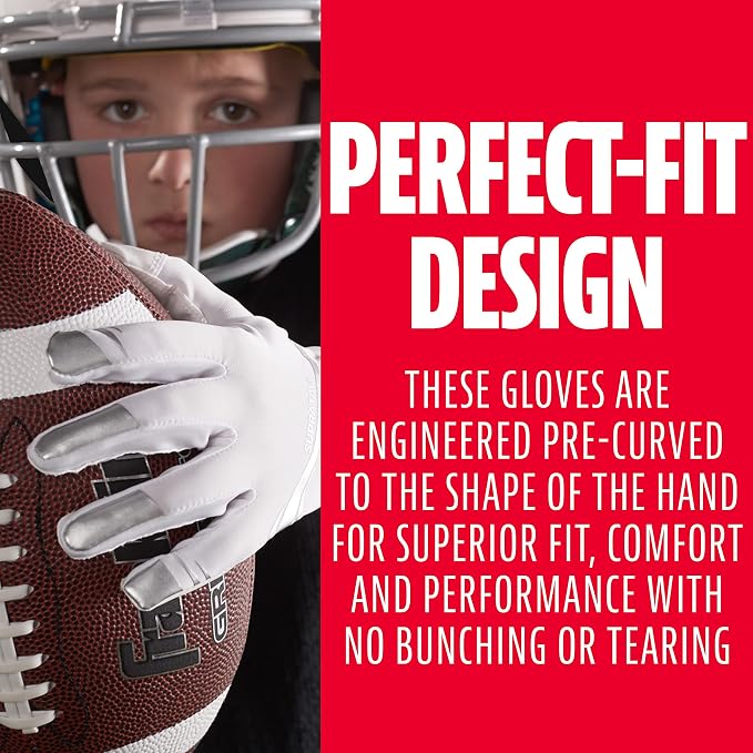 Guantes para receptor de fútbol Supratak Franklin Sports miniatura 5