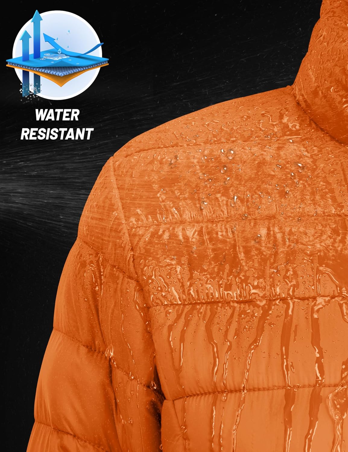 MAGCOMSEN Women's Puffer Jacket Lightweight Quilted Padded 4 Pockets Zip-up Stand-collar Winter Fleece Coat - Image 6