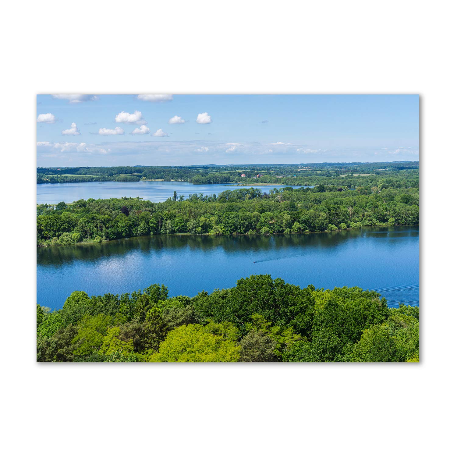 Tableau acrylique forêt lac pour illuminer une pièce sombre facilement