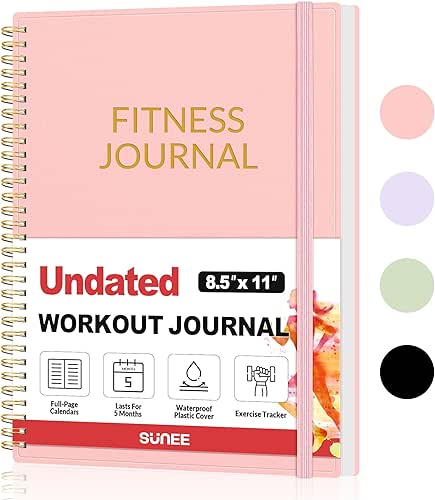 Fitness Journal Workout Planner for Women & Men, A4 (8.5"