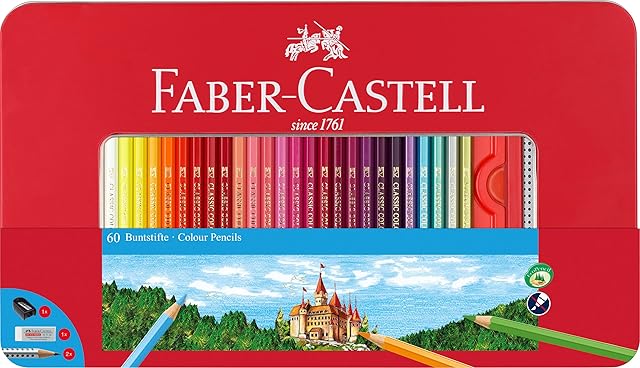 Faber-Castell 115894 Hexagonal Colour Pencil (Pack of 60)