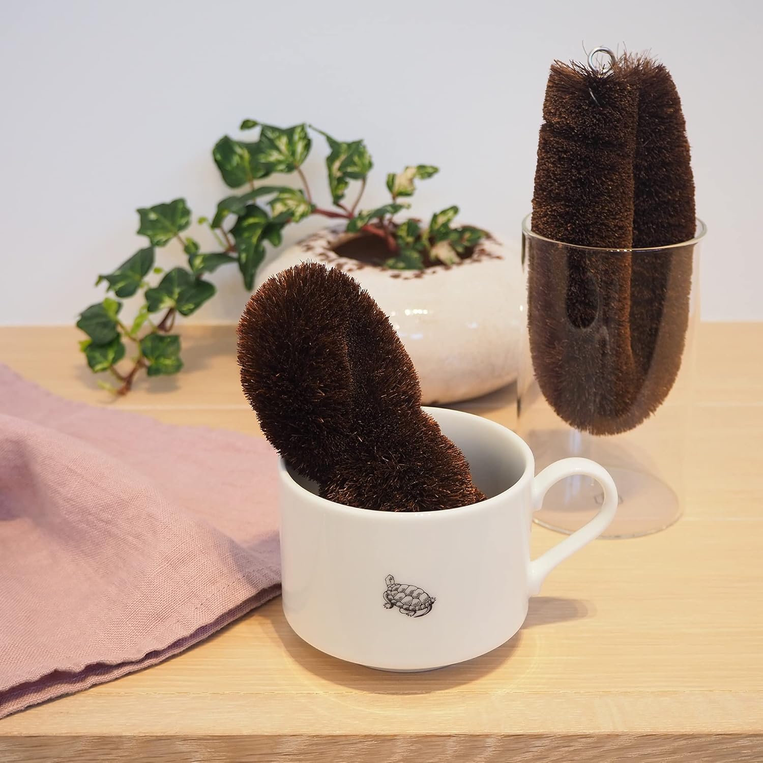 Turtle child supple natural materials of the sponge palm scrub brush very 〆 (extremely) No.6