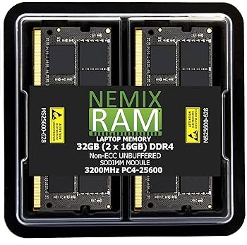 NEMIX RAM 32GB (2X16GB) DDR4 3200MHZ PC4-25600 2Rx8 1.2V
