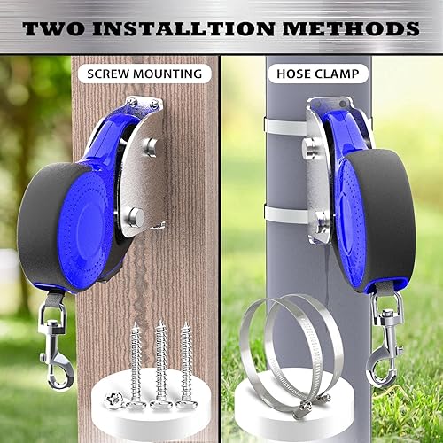 Miniatura 2 de Soporte seguro para correa retráctil para perro, gancho de pared de acero inoxidable, soporte de metal resistente para correas retráctiles pequeñas,