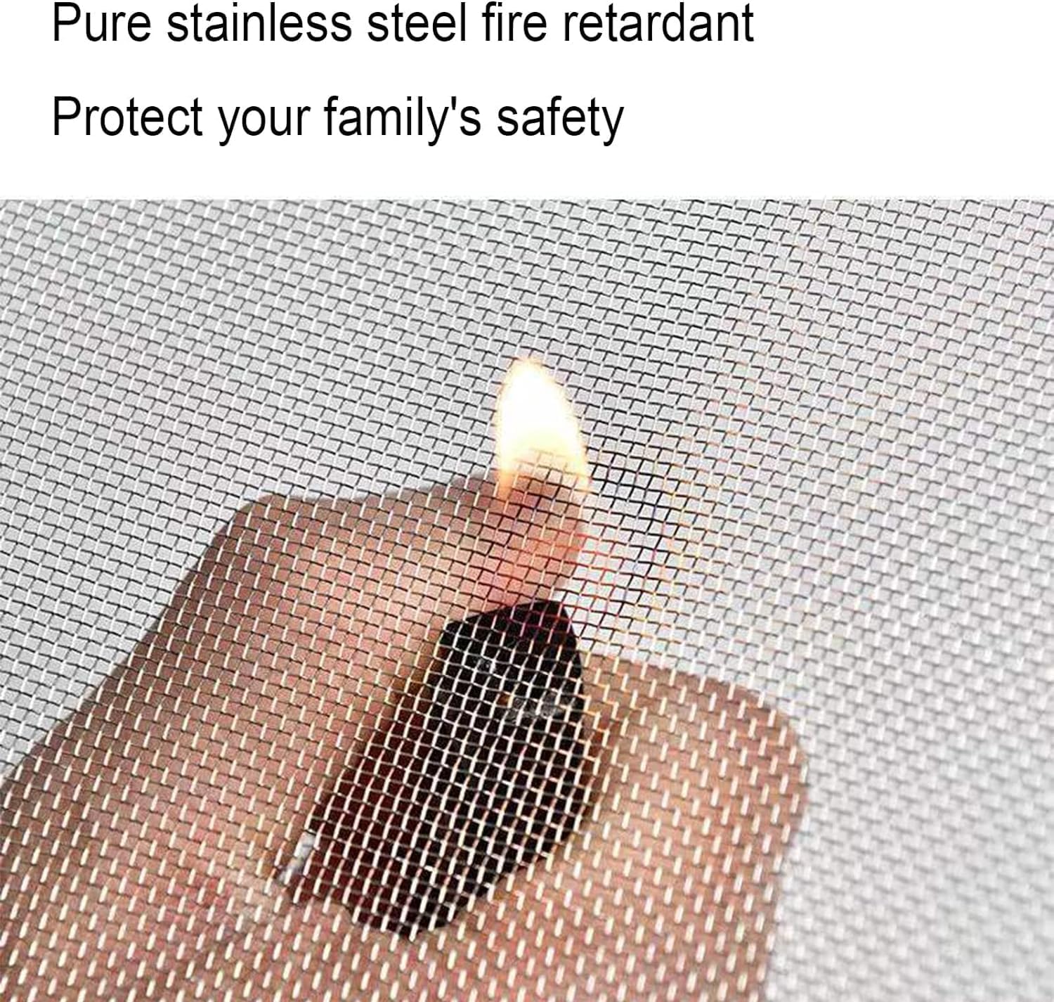 Window Screen Roll, 304 Stainless Steel Metal Mesh，Cuttable Washable Insect Net for Windows Doors Patio(200mesh)