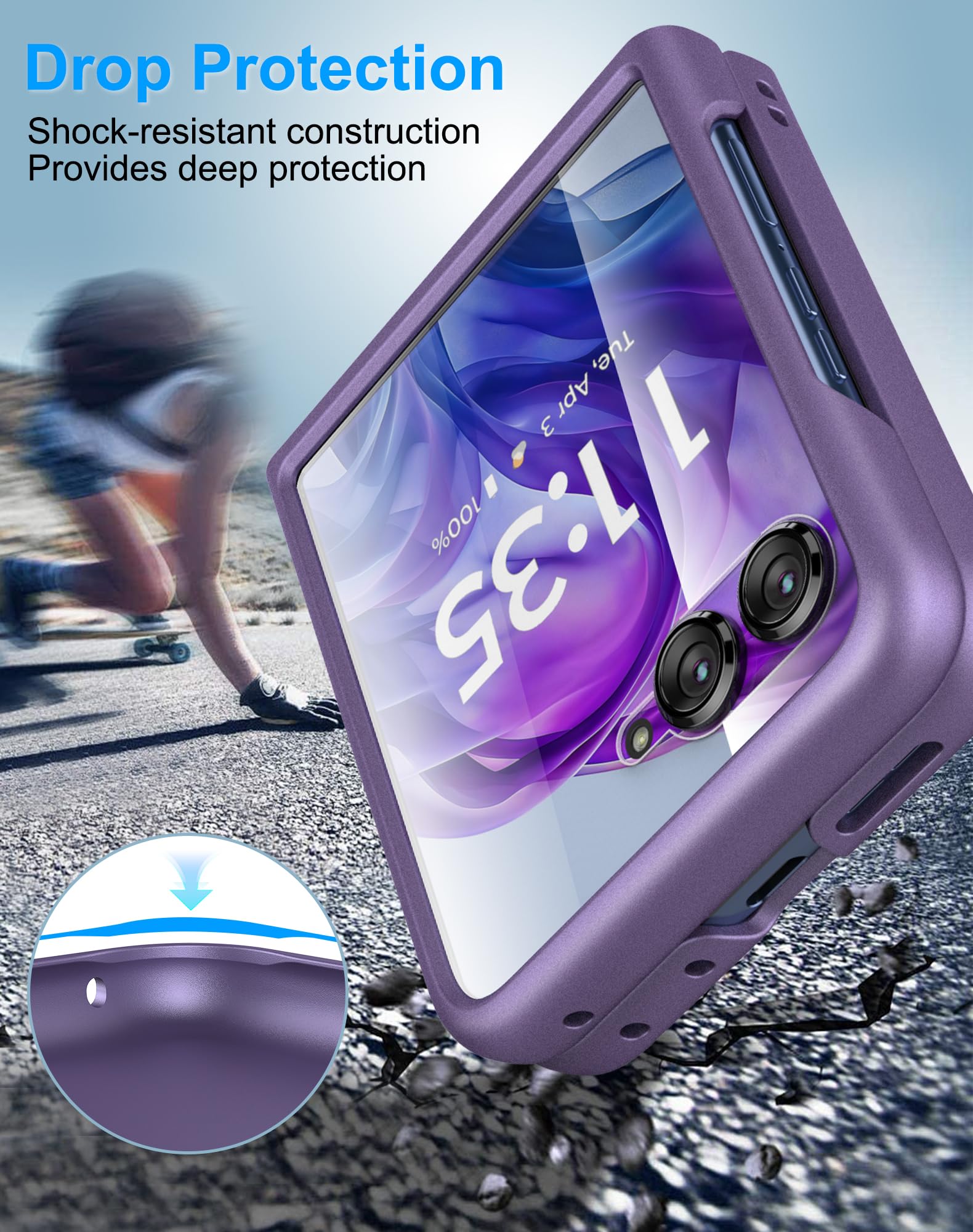 Eastcoo Slim Fit Moto Razr Ultra 2025/60 Ultra Case, [Screen