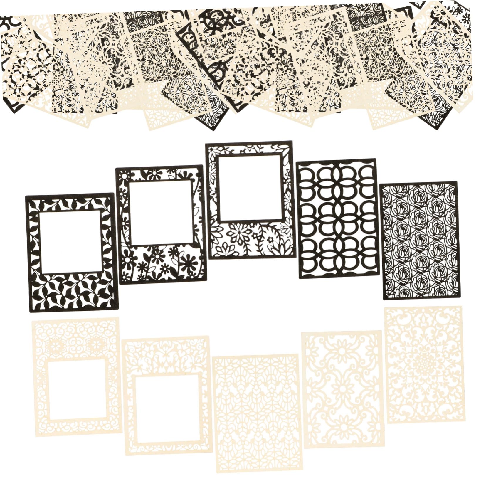 jojofuny 5 Series Papel Hueco En Arte De Papel Texturizado Papel Decoupage Papel Del Arte Papel De Planificador De Bricolaje Papel Estético Vintage 40 Hojas*5