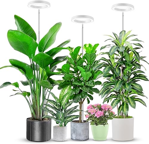 Miniatura 10 de Luz de Crecimiento para Plantas, 48 LEDs de Espectro Completo Luces de Crecimiento para Plantas de Interior, Luz de Crecimiento de Halo Pequeña