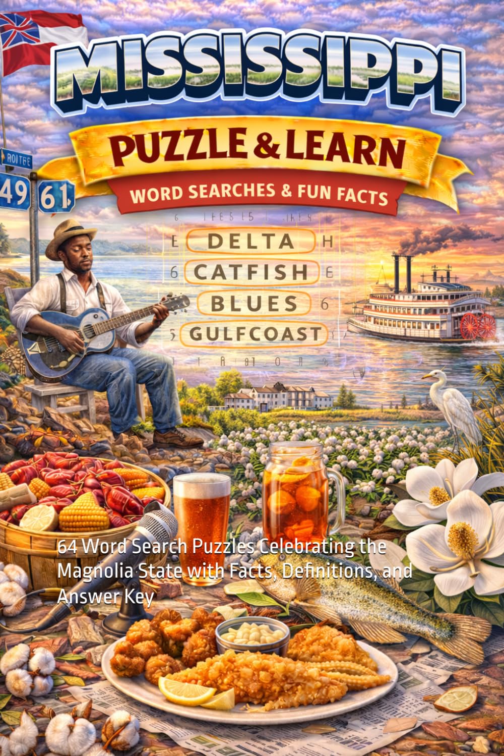 Mississippi Word Search Puzzle and Learn: 64 Word Search Puzzles Celebrating the Magnolia State with Facts, Definitions, and Answer Key (Ultimate States Word Search and Learn Collection)