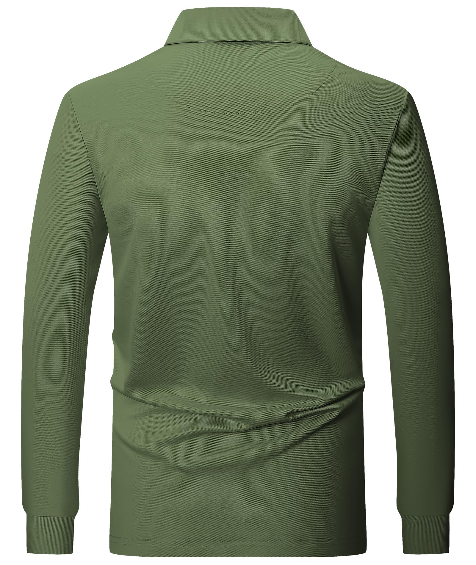 JACKETOWN Polo Uomo Maniche Lunghe Polo da Golf Tennis Casual T Shirt Traspirante Primavera Autunno Camicie per la Pesca Escursionismo