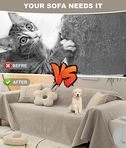 Miniatura 2 de Funda de sofá para perros, resistente al agua, a prueba de arañazos, protector de sofá reversible, lavable, antideslizante, en forma de L, manta