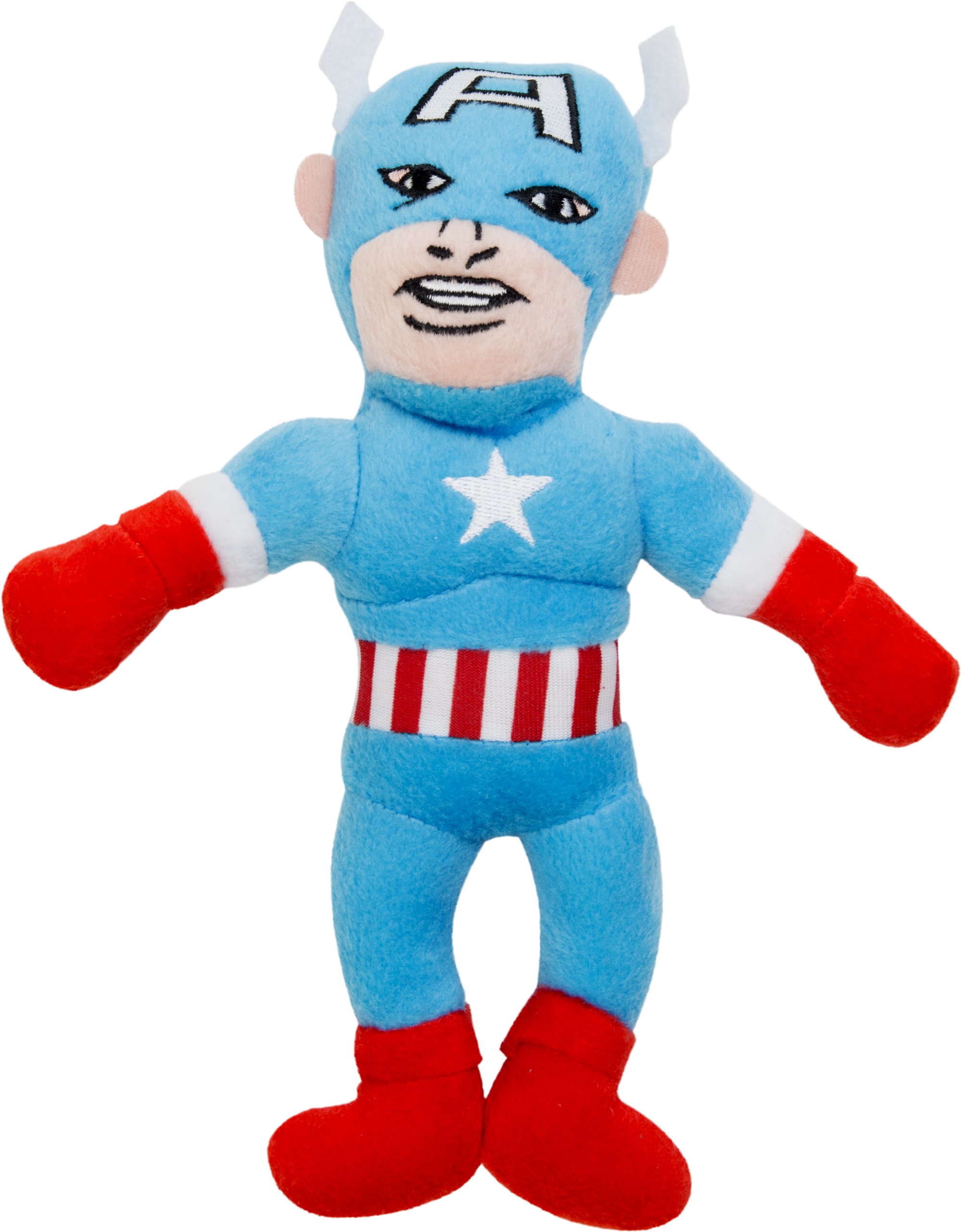 Captain America Figure Plush Toy with Squeaker