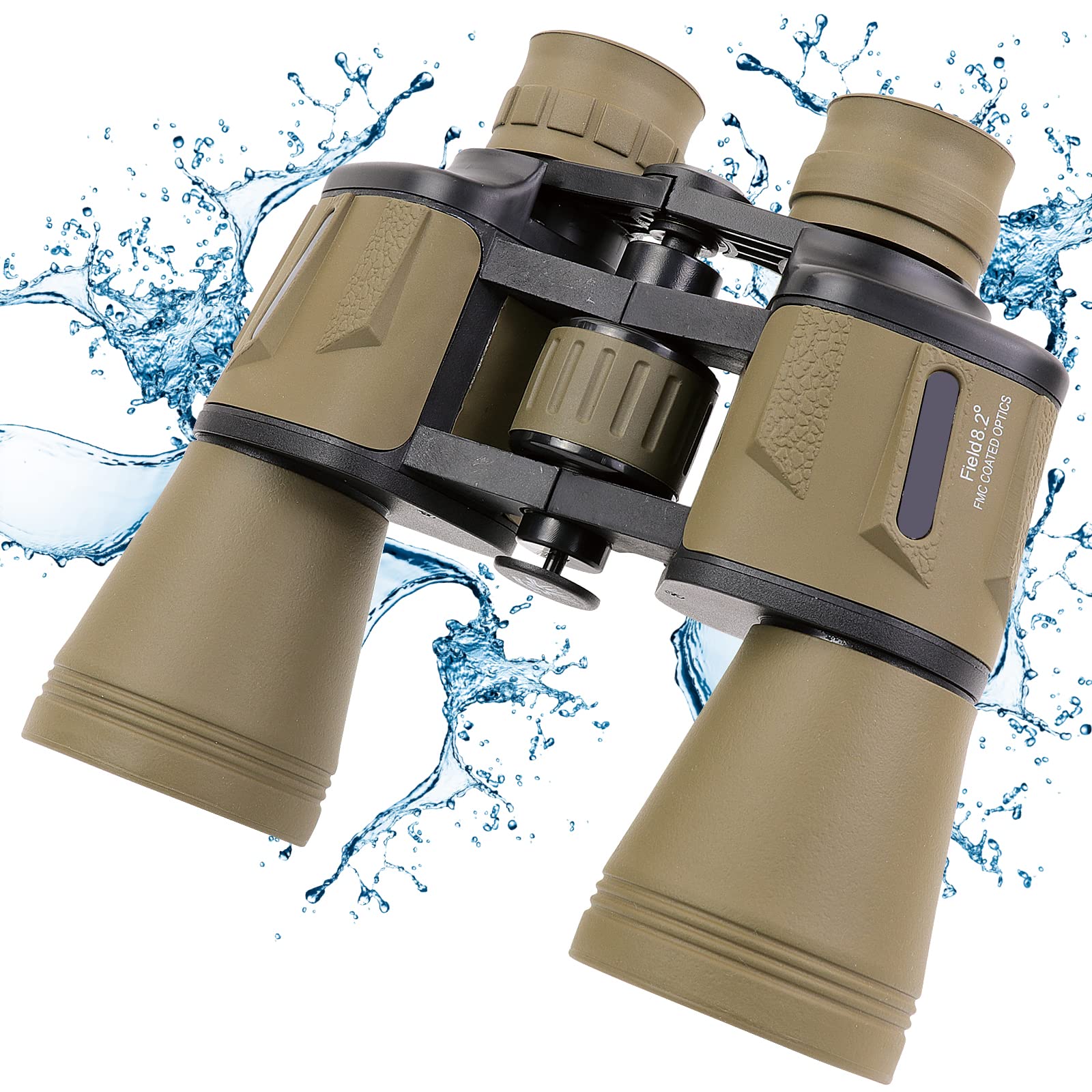 Binoculars for Adults,12 x 50 Professional High Power Binoculars for Hunting Bird Watching, Waterproof Compact Binoculars with Phone Adapter, Carrying Case,Tripod Connector