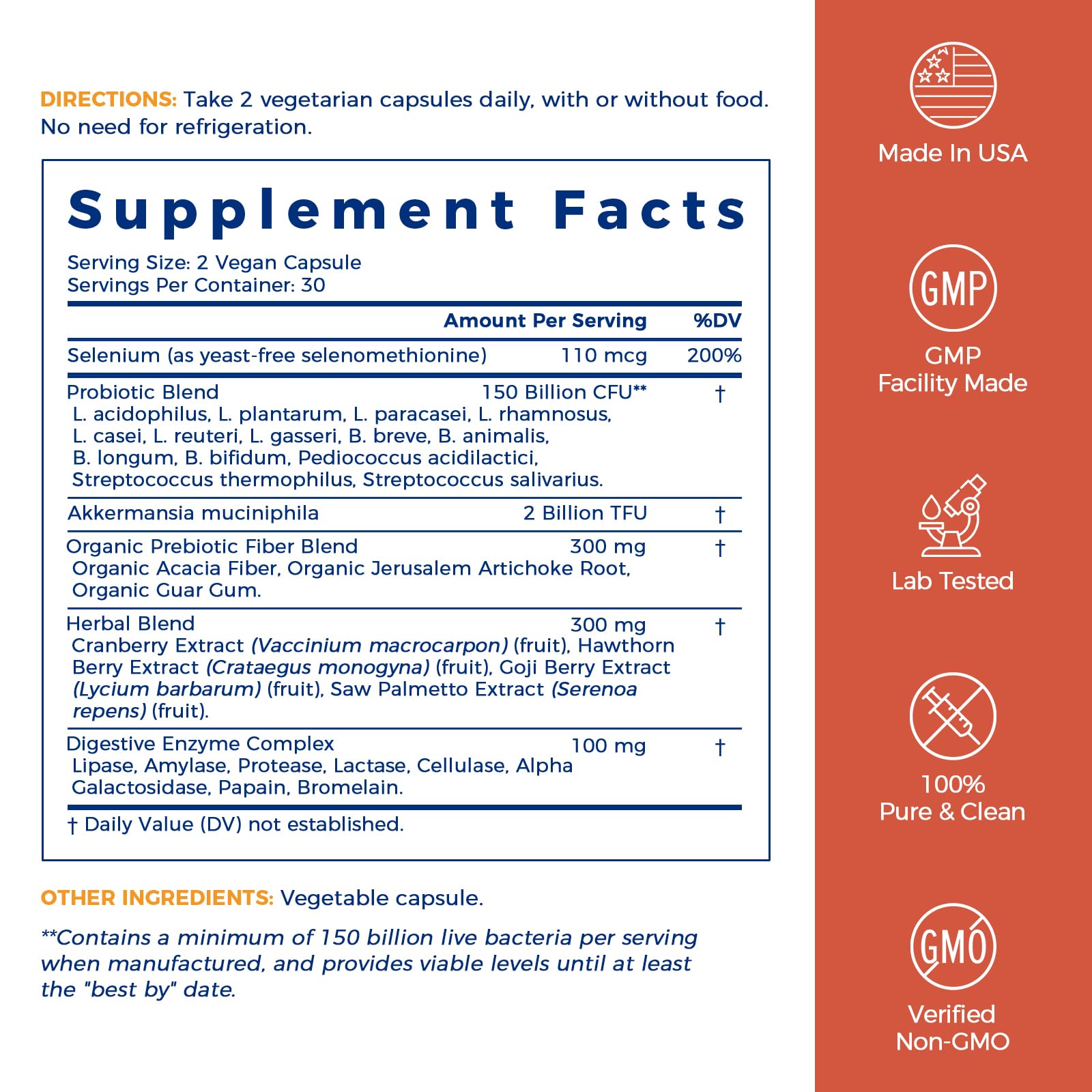 NewRhythm Probiotics for Men, with Prebiotics, Selenium, Digestive Enzymes, Akkermansia Muciniphila, Cranberry Extract, 150 Billion CFU, Digestive, Colon, Immune, Men's Health, 60 Vegan Caps — Amazon image 8