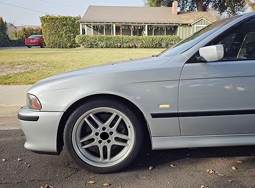 Miniatura 6 de iJDMTOY Lentes semisclaras ámbar Full LED Fender Blink Side Marker Luces indicadoras de señal de giro compatibles con BMW 1996-2003 E39 525i 528i