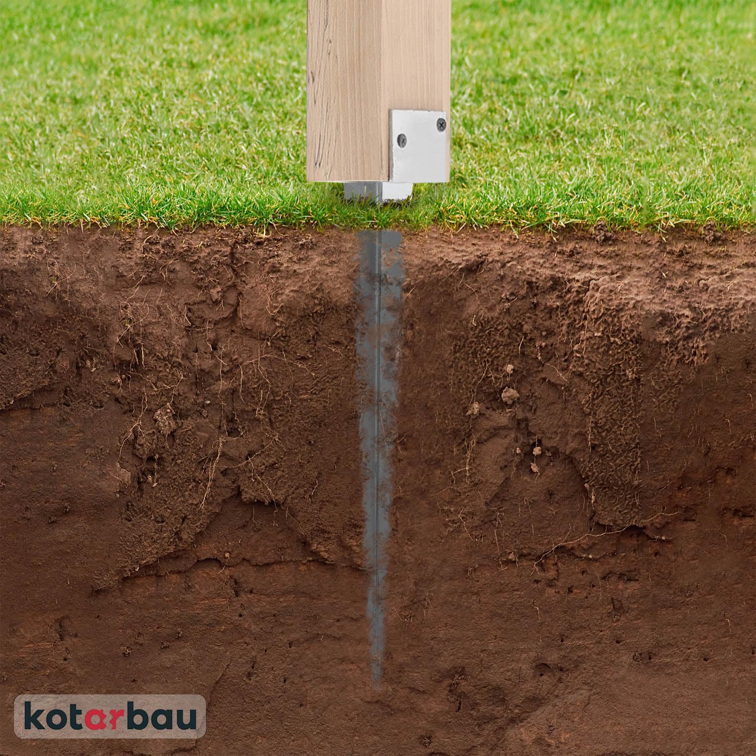 KOTARBAU® 6 Pezzi Supporto per Palo - Acciaio Zincato - 500 mm - Argento - 50 x 60 mm - Supporti per Pali in Legno - Staffe Per Pali In Legno - Supporto Palo Recinzione - Resistente alla Corrosione