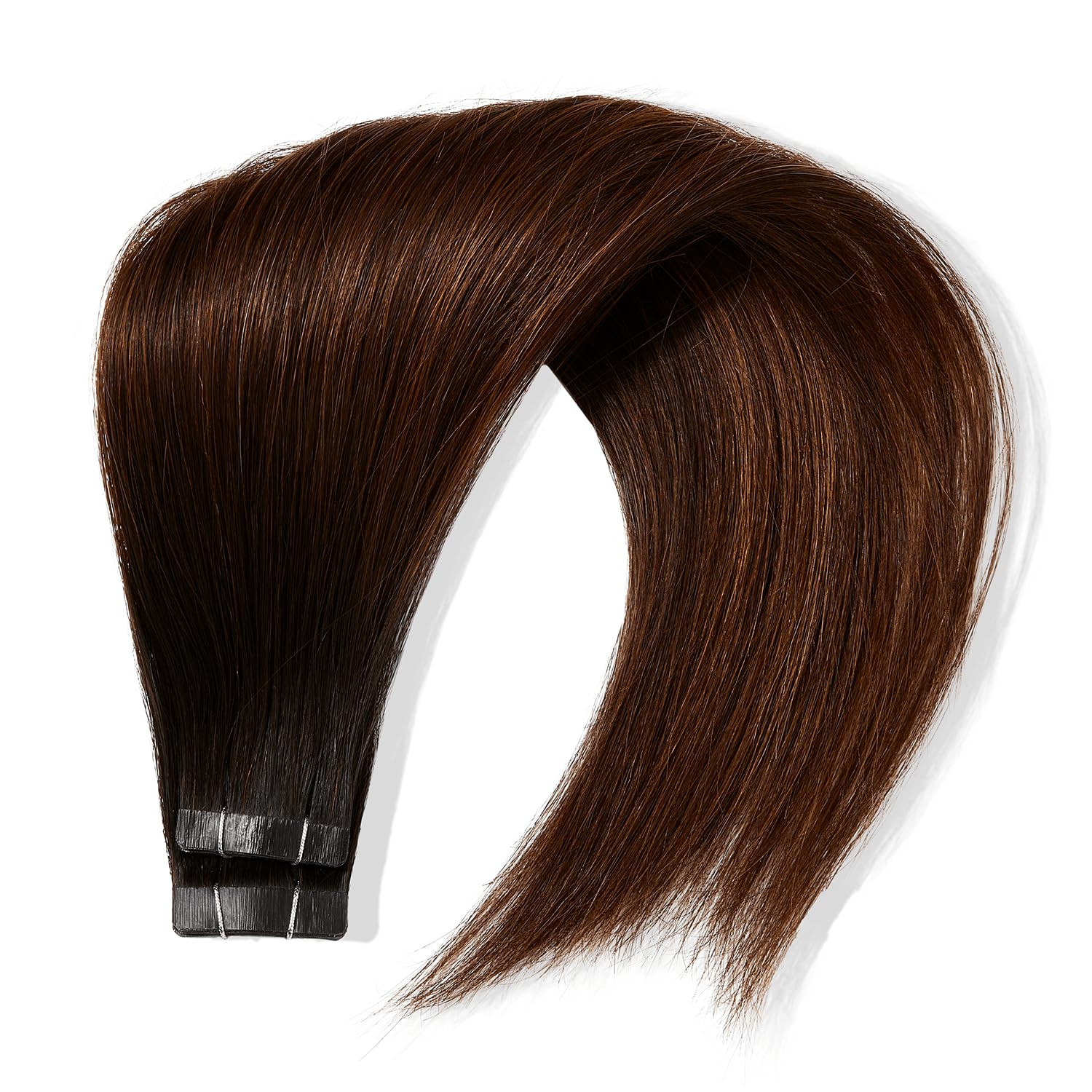 Amazon.com : Satin Strands Dark Brown Tape In 18 Inch Human  display picture 2