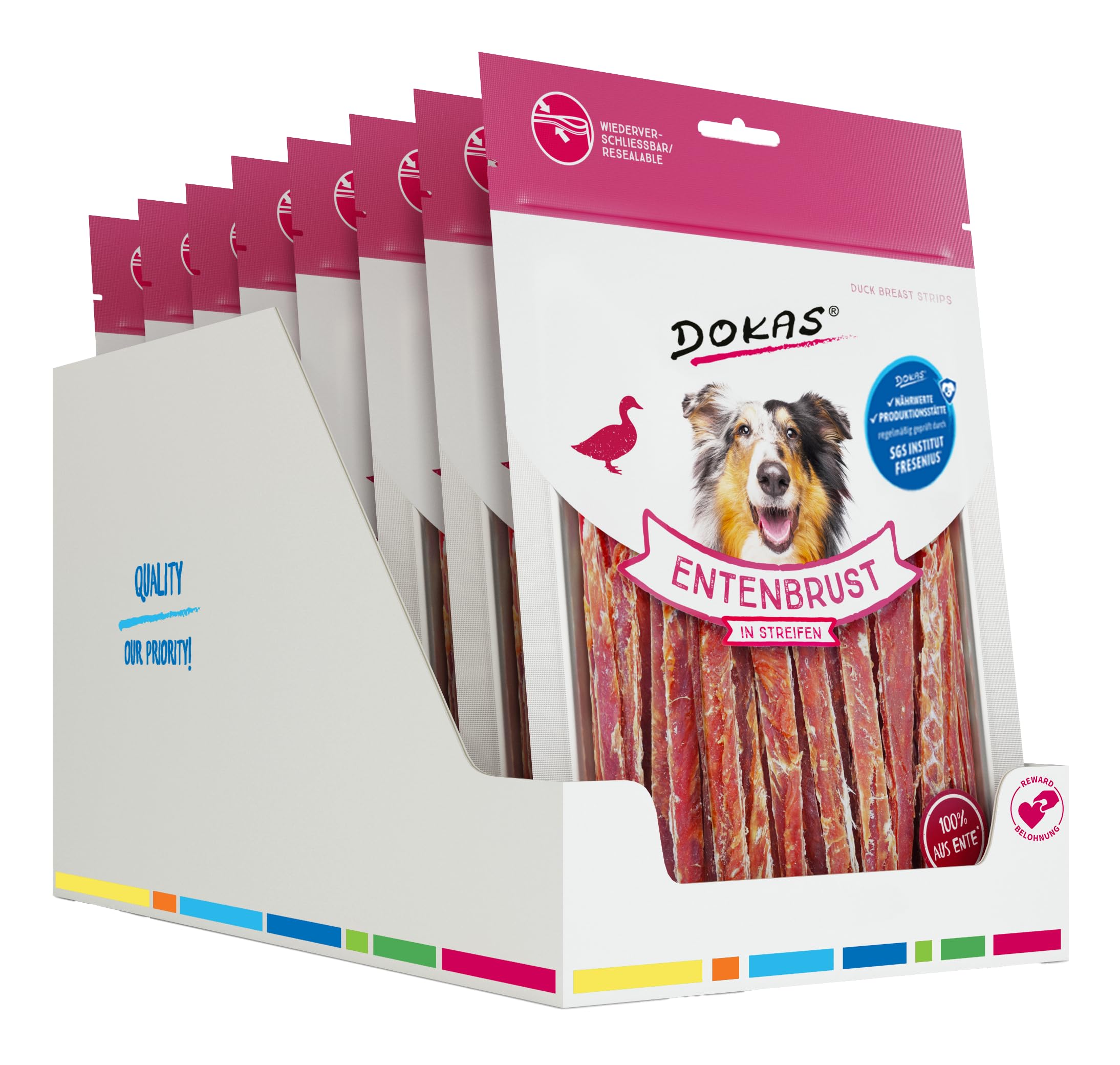 Dokas Przekąska dla Psów, Kaczka, 8 x 250 g
