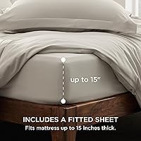 Vista 251 de Bedsure - Juego de ropa de cama de 2 piezas con 1 funda de edredón y 1 funda de almohada, extrasuave, prelavado, con cremallera, sin edredón