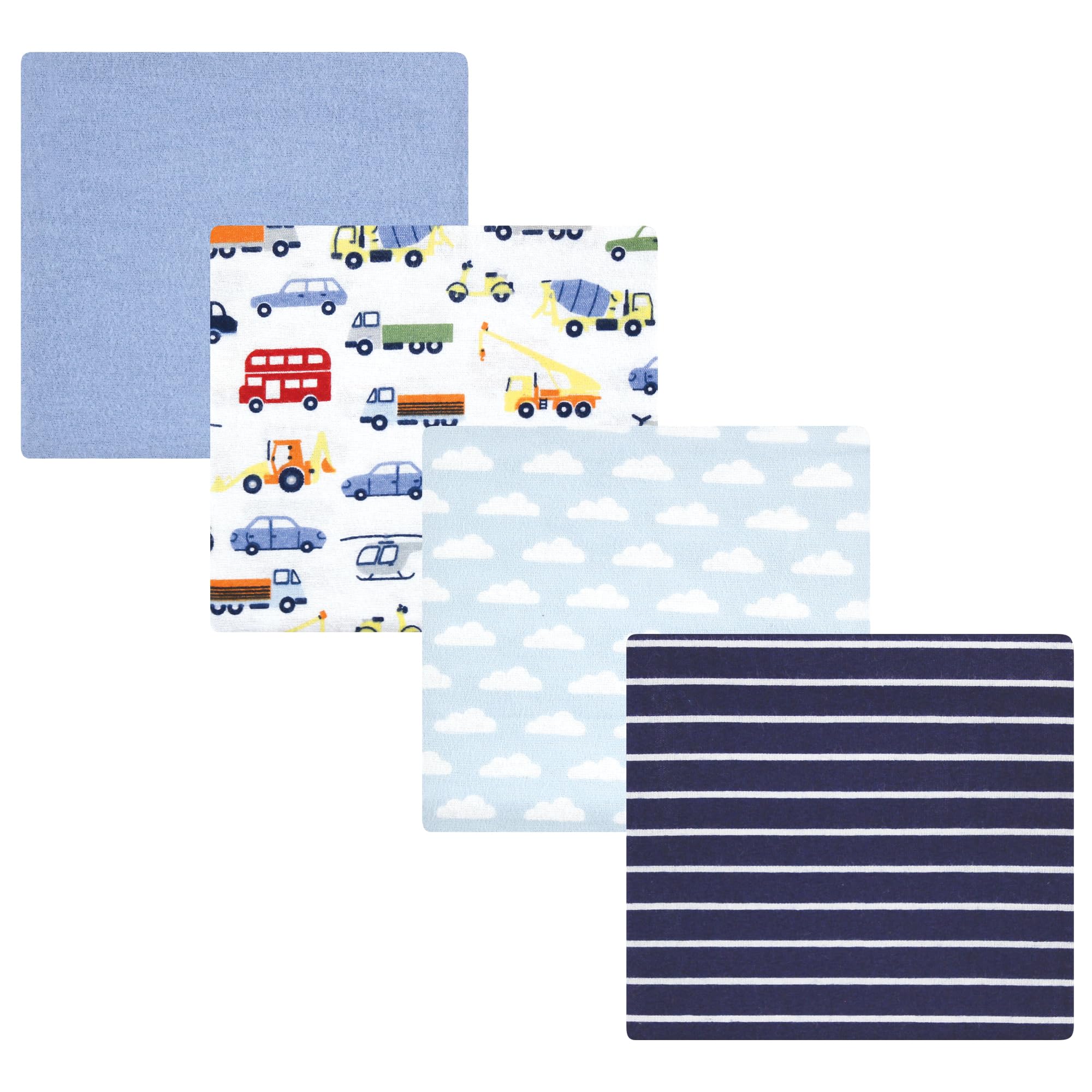 Luvable Friends Little Treasure Flannel Receiving Blankets 4pk