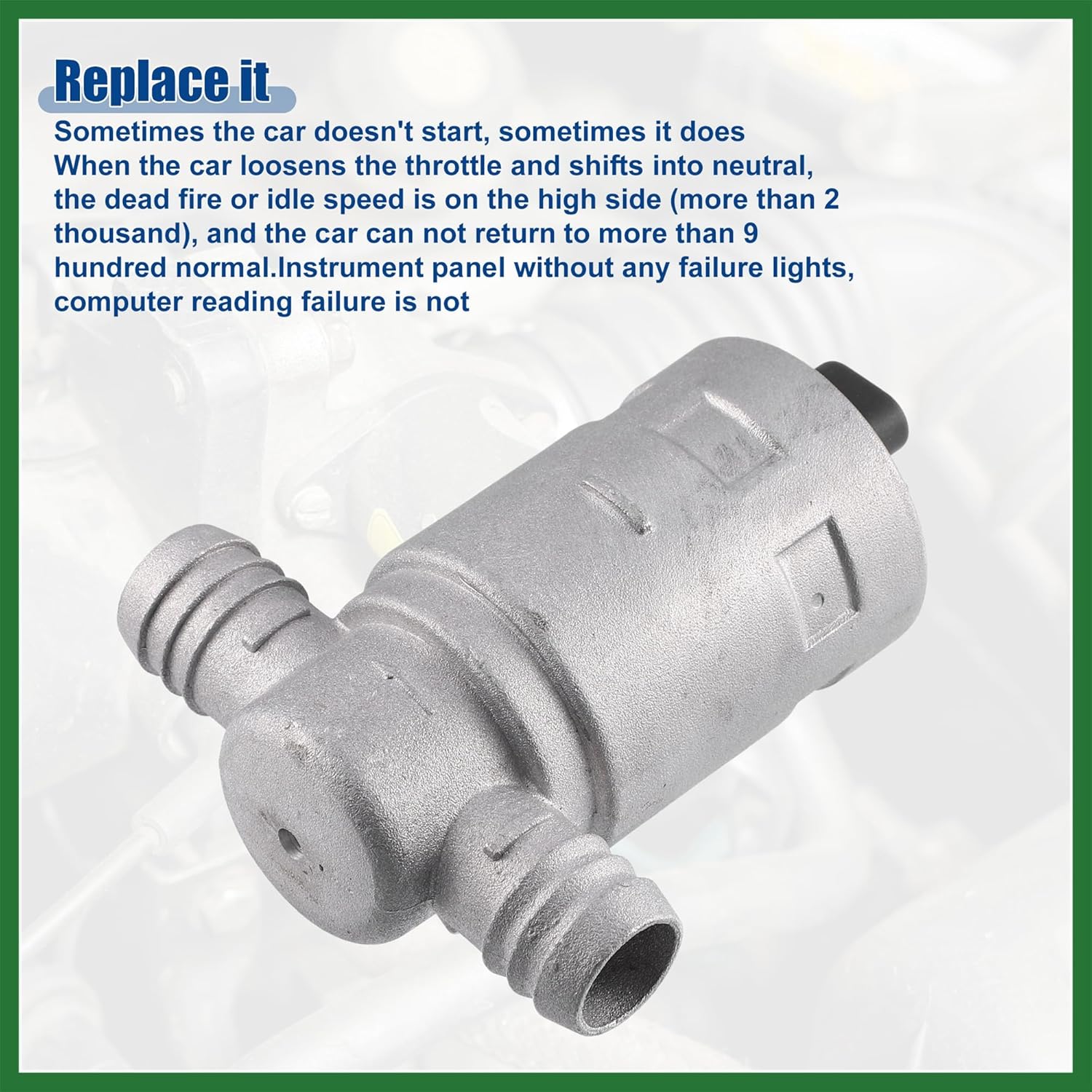 Motoforti Idle Air Control Valve Fit for BMW 318i 740i 1991-1995 NO. 13411247197 - Pack of 1 Silver Tone Long-lasting