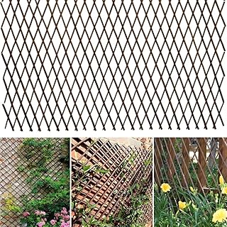 GLANT Lattice Fence Expandable Plant Climbing Trellis, Open Screen Willow Fencing