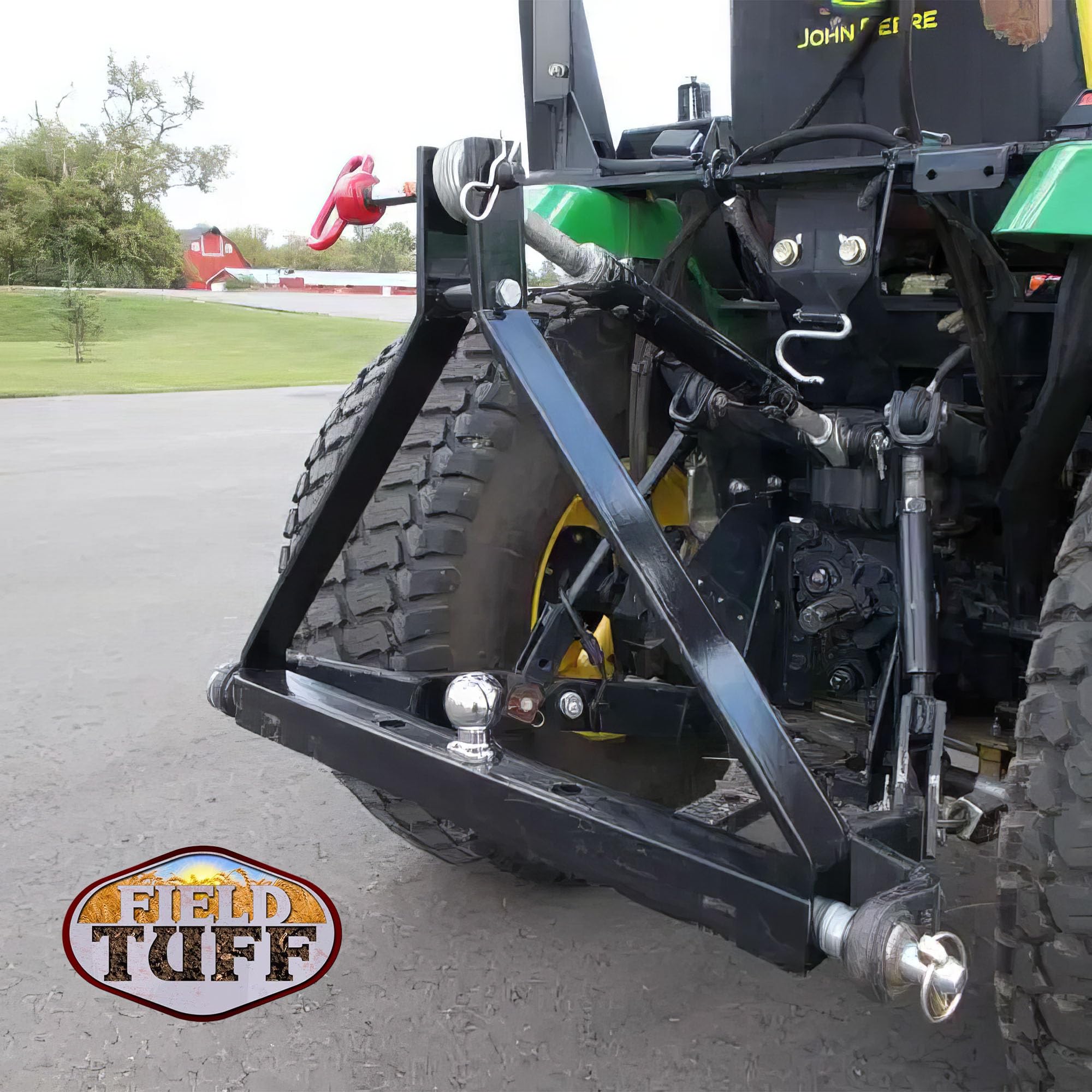 Field Tuff Tractor - Enganche de remolque de 3 puntos, FTF-013PTH, negro