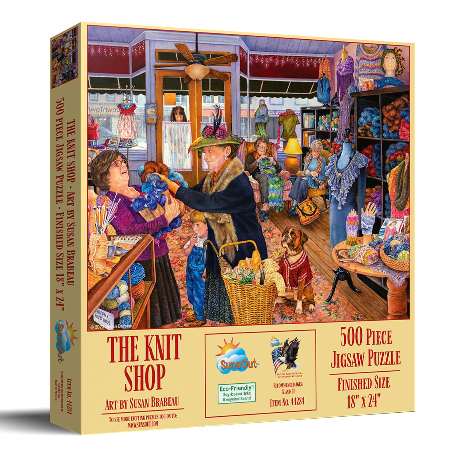 Amazon.com: SUNSOUT INC - The Knit Shop - 500 pc Jigsaw Puzzle by
