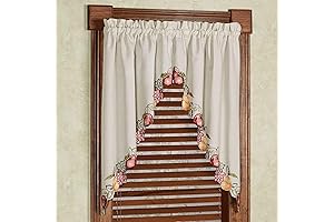 Fruitful Embroidered Natural Linen Curtains