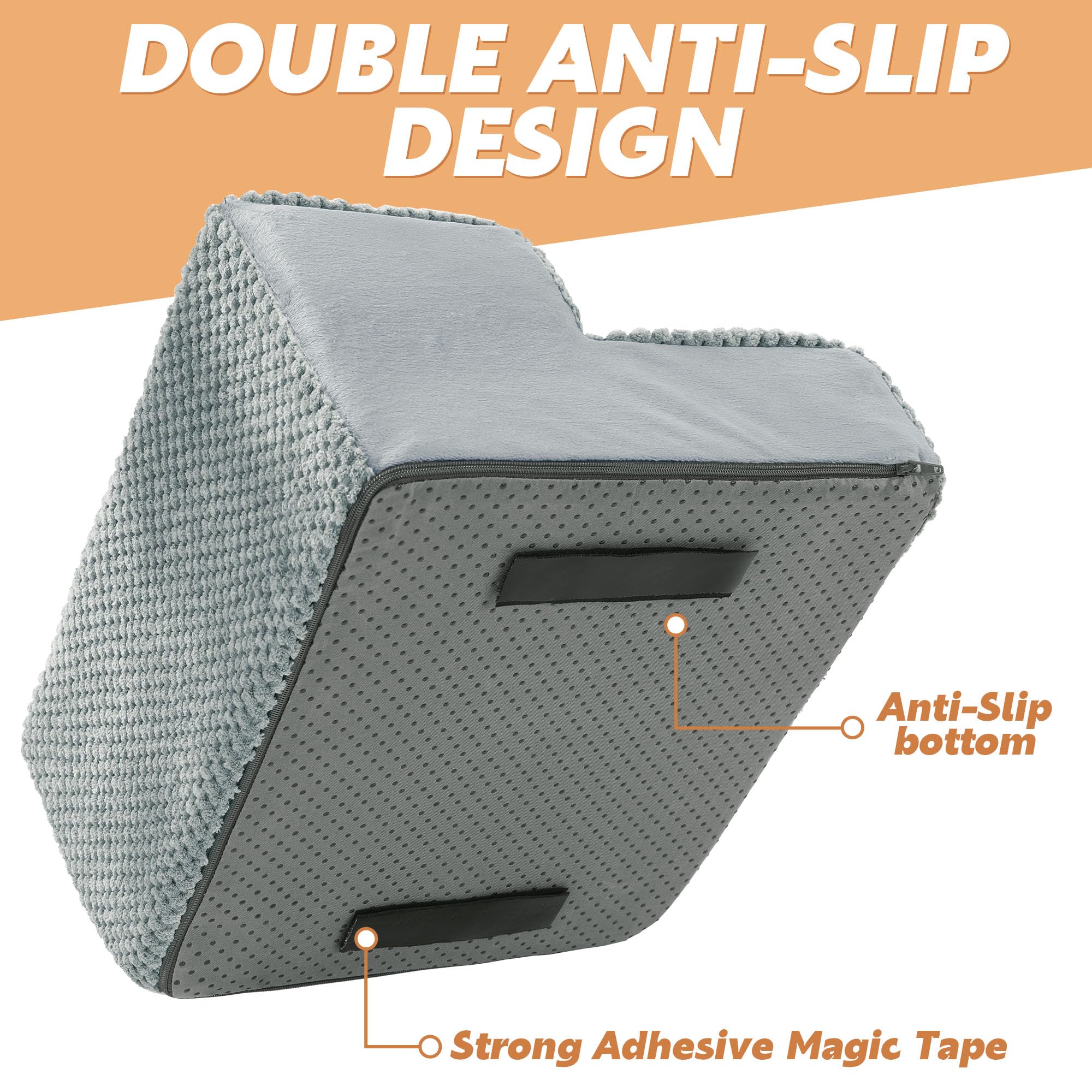 Snapklik.com : 2-Step Dog Ramp For Stairs, High Density Foam Dog Stairs ...