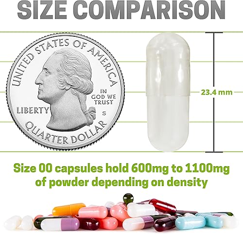 Miniatura 3 de XPRS Nutra 1000 cápsulas veganas vacías de cada tamaño 00 y tamaño 0