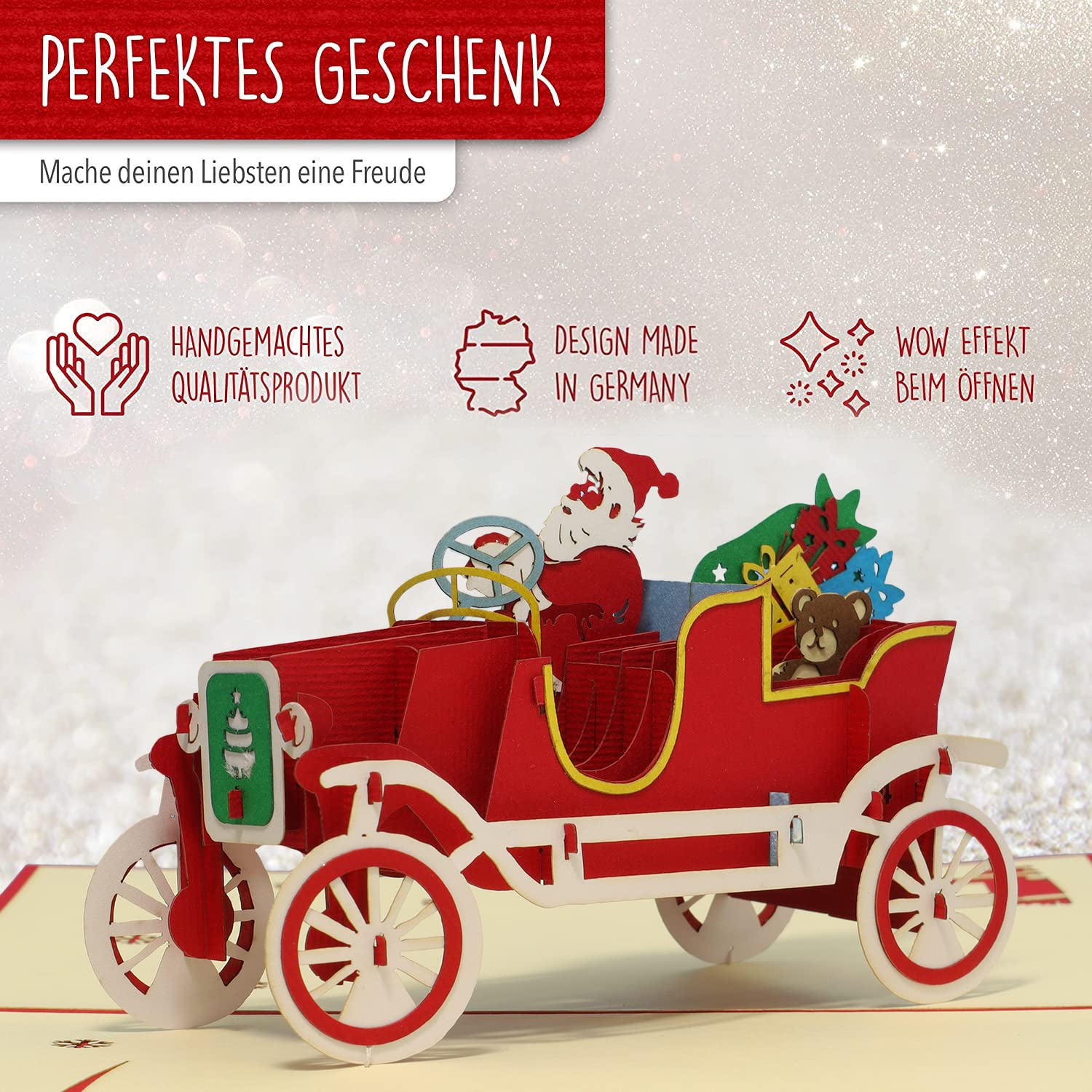 Biglietto pop up di Natale con Babbo Natale - Lavoretti Creativi
