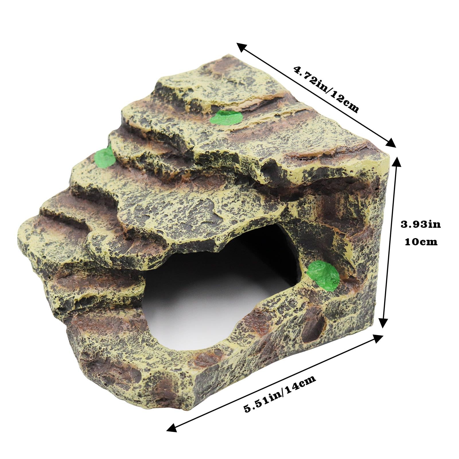 Einsiedlerkrebs-Versteck Aus Kunstharz – 24x20,5x9,5 Cm, Naturgetreue Steinoptik Für Terrarium & Aquarium