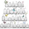 Set de 30 floreros pequeños de vidrio a granel, floreros pequeños para flores como centros de mesa para bodas, floreros de vidrio transparente adecuados para decoraciones de boda, decoración del hogar en Navidad (transparente, 30 piezas) 1