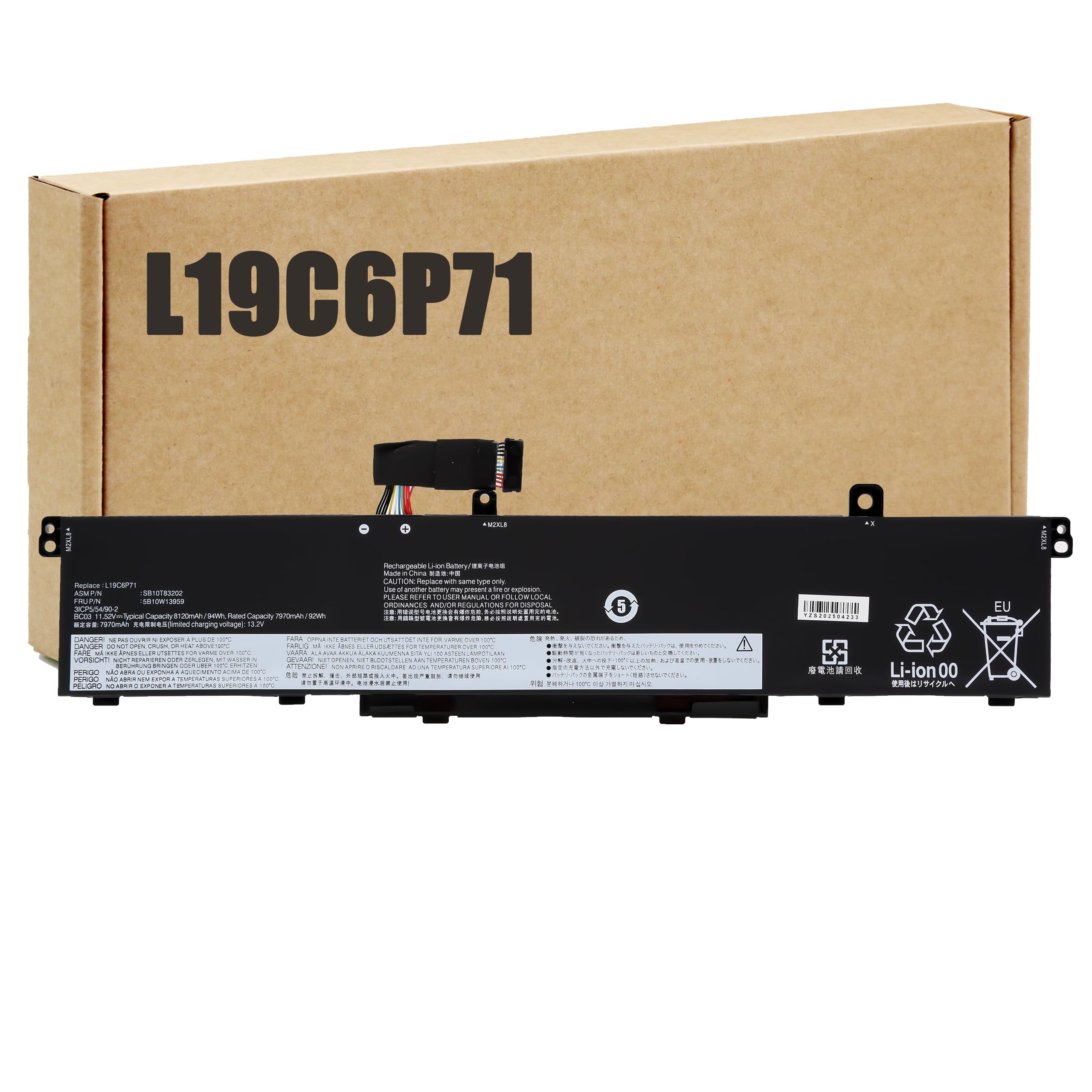 BLESYS L19L6P71 L19C6P71 Akumulator do Lenovo ThinkPad P15 Gen 1 Gen 2, ThinkPad P17 Gen 1 Gen 2, ThinkPad T15g Gen 1 Gen 2 Laptop 11,52V 94Wh 3ICP5/54/90-2 3ICP5/55/90-2