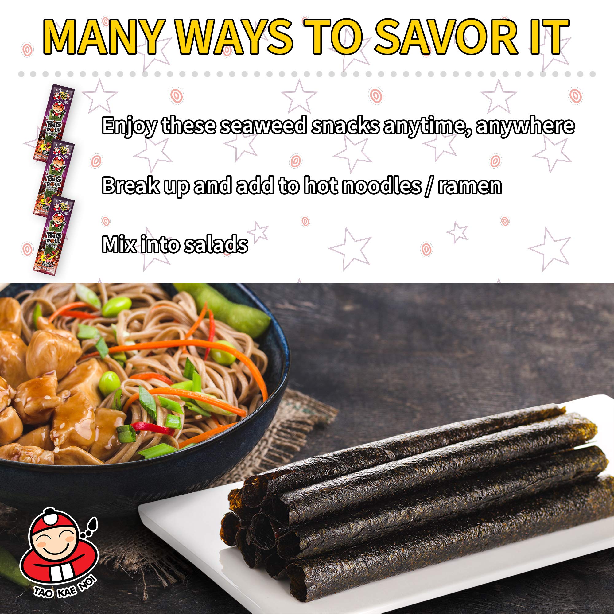 Buy Crispy Seaweed Snack Roll by Tao Kae Noi BBQ Thai Seaweed Sheets