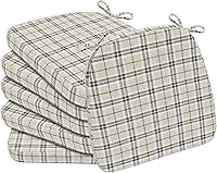 Vista 146 de AAAAAcessories - Cojines para silla en forma de D, 2" de espesor, almohadillas para sillas de comedor con lazos y removibles, cubierta lavable a