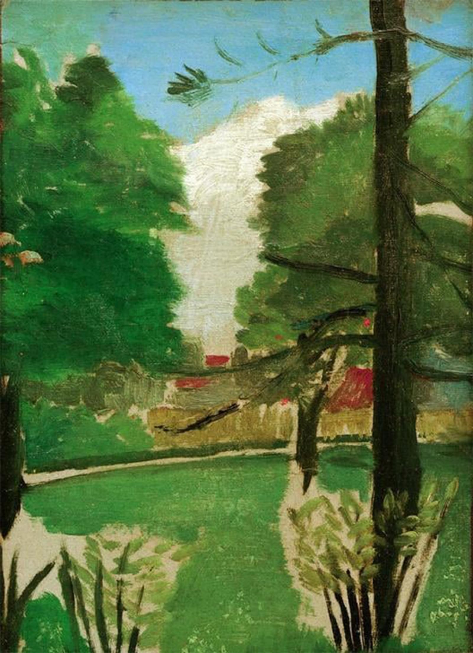 ARTXLXXBN Famous Art Print Poster Vintage Wall Art View of Montsouris Park by Henri Rousseau Canvas Art Poster for Home Decor 60x90cm