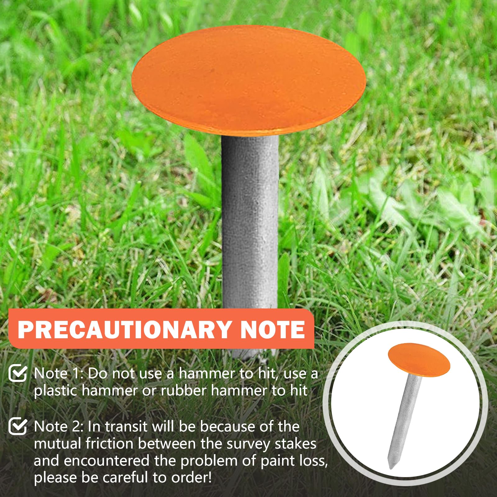 Snapklik.com : Low Profile Survey Stakes For Property Line Markers